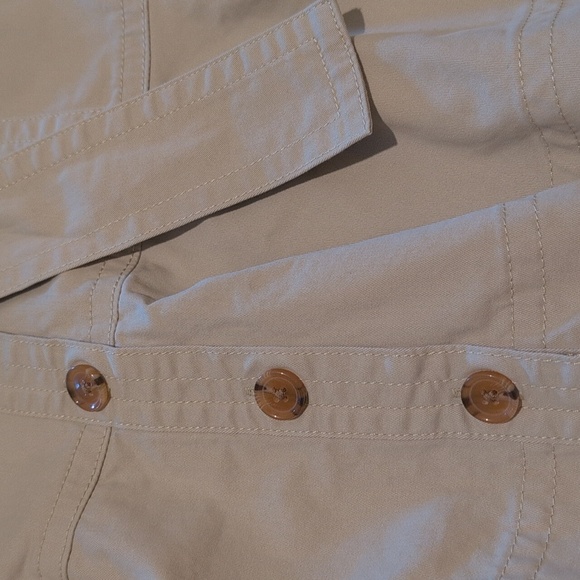 Banana Republic Khaki A-Line Button Down Belted Flounce Skirt - Picture 4 of 8